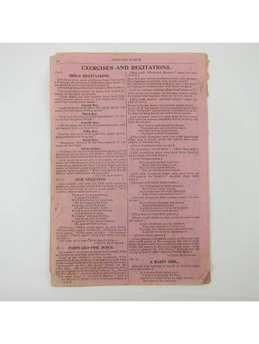 Sheet Music Rally Day Sampler Lorenz Publishing Co Dayton Ohio Antique 1909 RARE
